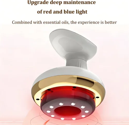 Miniatura 2 de Máquina Vacuvia para celulitis con luz LED y vibración, 9 niveles de succión ajustables para brazos, piernas, abdomen y espalda, masajeador corporal