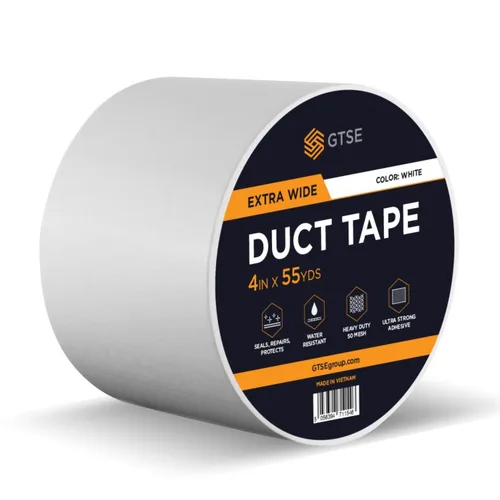 Miniatura 67 de GTSE Cinta adhesiva negra, 2 pulgadas x 55 yardas (164 pies), cinta de reparación resistente al agua para uso en interiores o exteriores, 1 rollo