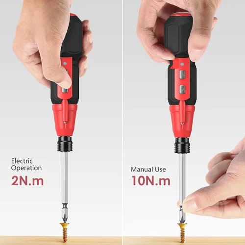 Miniatura 4 de LOFICOPER Kit de destornillador eléctrico inalámbrico, destornillador eléctrico recargable, mini destornillador eléctrico con 10 puntas, soporte
