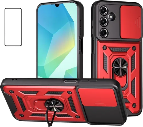 Miniatura 36 de Funda para Motorola Moto G 5G 2024 con protector de pantalla, funda protectora con protector de cámara, funda protectora con función atril para Moto