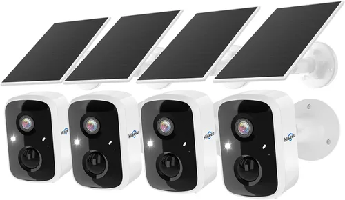 Miniatura 7 de Hiseeu Cámaras de seguridad solar inalámbricas para exteriores, paquete de 2, cámaras wifi de 3K 4MP alimentadas por batería para vigilancia