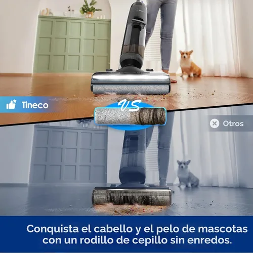 Miniatura 8 de Tineco Floor ONE S7 PRO Aspiradora Inalámbrica Húmeda y Seca, Trapeador Limpiador de Pisos Inteligente para Pisos Duros, Largo Tiempo