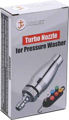 Miniatura 9 de JOEJET Boquilla turbo para lavadora a presión, boquilla giratoria para lavadora a presión con conexión rápida de 1/4 pulgadas, 7 puntas de boquilla