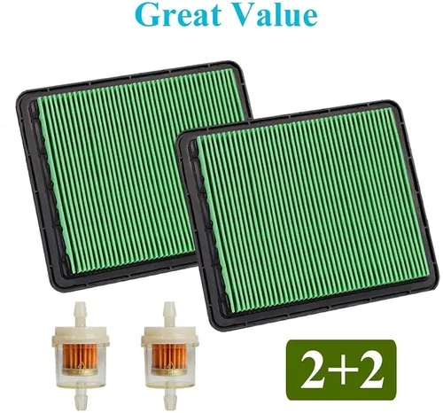 Miniatura 7 de HOODELL Paquete de 2 filtros de aire GCV160, filtro de aire duradero GC160 con filtro de combustible, filtro de aire profesional 17211-ZL8-023