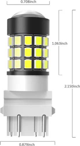 Miniatura 7 de Alla Lighting T25 3157 3156 Freno estroboscópico LED, bombillas de marcha atrás de respaldo, 6000K xenón blanco súper brillante 2835 39-SMD alta