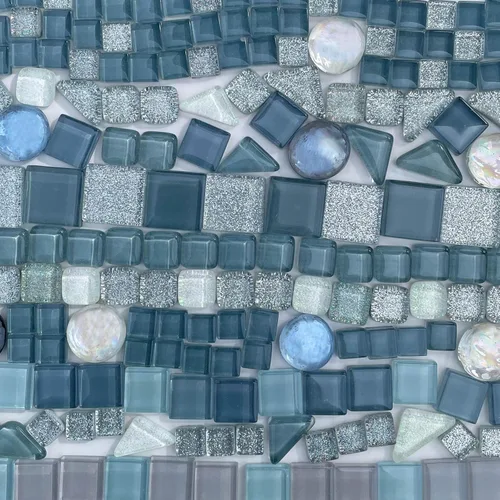 Miniatura 15 de LITMIND 1.1LB Azulejos de Mosaico de Cristal Irregular de Colores Surtidos - Perfectos para Manualidades Artísticas, Proyectos de Creación de Mezcla