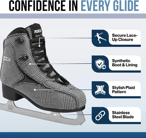 Miniatura 5 de Roces Wooly Fleur De Lis Ice Skate Superior Italian Navy 450694 0002