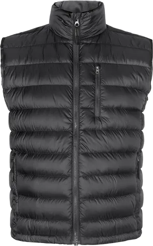 Bakery Chaleco de plumón ligero plegable para hombre, chaleco acolchado con cuello alto, chaleco con cremallera, chaqueta sin mangas