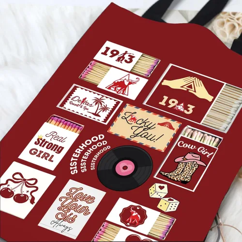Miniatura 4 de G2TUP Elephant 1913 Sorority Makeup Bag Oh To Be A Girl Cosmetic Pouch with Zippered Pocket for Women Girls (19 New TG)