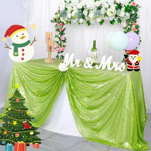 Miniatura 13 de ShinyBeauty Mantel cuadrado de lentejuelas rosas de 50 x 50 pulgadas, mantel de 50 x 50 pulgadas, perfecto para cumpleaños, fiestas, bodas