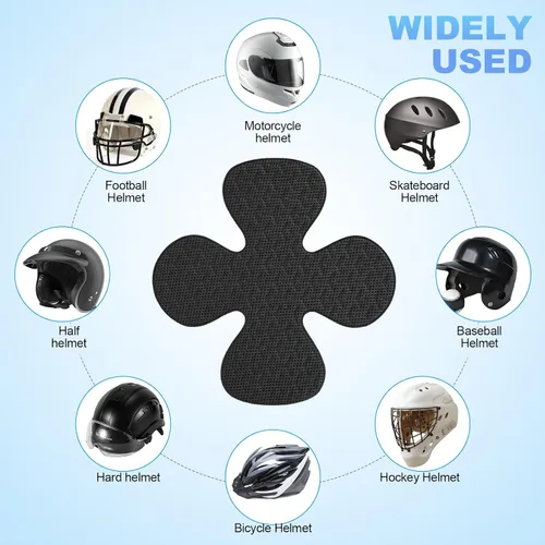 Miniatura 5 de Forro para casco de motocicleta, relleno de casco de motocicleta, relleno de casco con gancho y bucle, almohadilla de forro reutilizable lavable