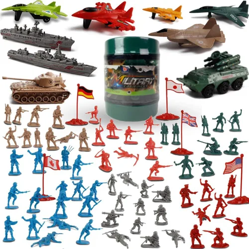 Miniatura 8 de Liberty Imports Figuras de acción de lujo de la Fuerza Aérea Militar de la Armada de la Fuerza Aérea para hombres y soldados con vehículos a escala