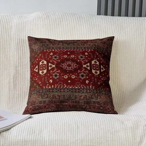 Miniatura 2 de Juego de 2 fundas de almohada bohemias tribales de 22 x 22 pulgadas, fundas de almohada exóticas retro, fundas de cojín bohemias de celosía vintage