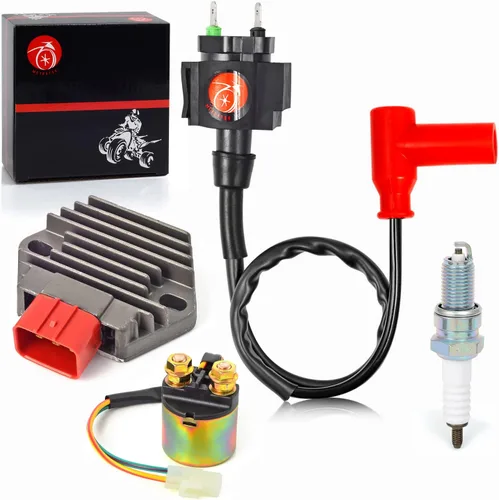 Kit de bujías de bobina de encendido rectificador y relé para Honda 2000-2006 Rancher 350 350ES 350S 1998-2001 Foreman 450 TRX450S TRX450ES