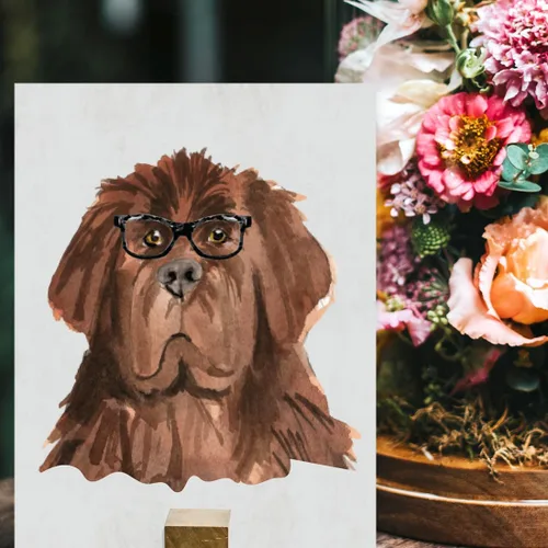 Miniatura 103 de Andaz Press Póster impreso para pared de perro, 8.5 x 11 pulgadas, Bulldog inglés con gafas negras, 1 paquete, regalo de cumpleaños de Navidad, sin