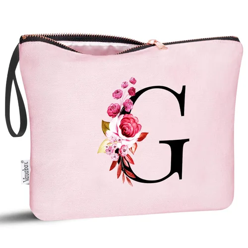 Miniatura 51 de Vavabox A-Z Bolsa de Maquillaje Personalizada, Regalos de Cumpleaños para Mujeres y Mamá, Regalos para la Mejor Amiga, Bolsa de Cosméticos