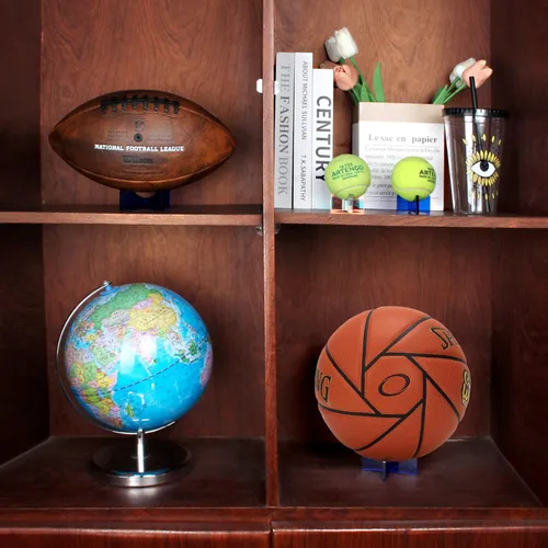 Miniatura 5 de Soporte de exhibición de acrílico para pelotas de fútbol, baloncesto, fútbol, voleibol, rugby, deportes, bolas, almacenamiento, trofeos, autógrafos