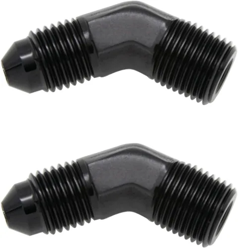 Miniatura 63 de Adaptador de tubo de manguera de combustible de aluminio recto 16AN acampanado a 3/4" NPT macho Unión de rosca negro