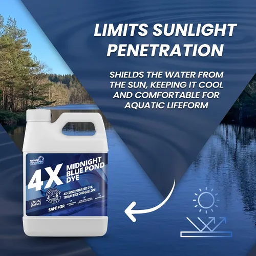 Miniatura 4 de Tinte azul medianoche para estanque de 32 onzas, tinte concentrado de estanque azul, Aquashade de aspecto natural oscuro para hermosa agua del lago