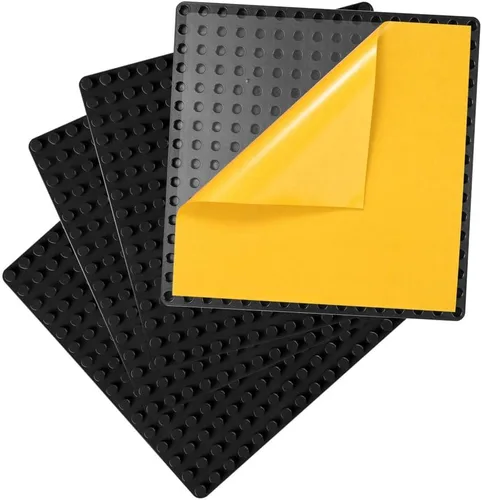 Miniatura 8 de MIMAX Placas base autoadhesivas compatibles con DUPLO, placa base para despegar y pegar para mesa de juego o pared de bricolaje, paquete de 4