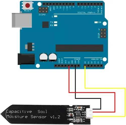 Miniatura 4 de 5 piezas de módulo de sensor de humedad del suelo capacitivo analógico 3.3~5.5V, sensores de detección de humedad resistentes a la corrosión