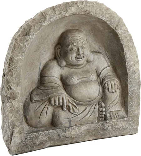 Miniatura 10 de Design Toscano Jolly Hotei Laughing Man - Estatua de jardín para interiores y exteriores, 26 pulgadas de alto, resina de piedra fundida, acabado