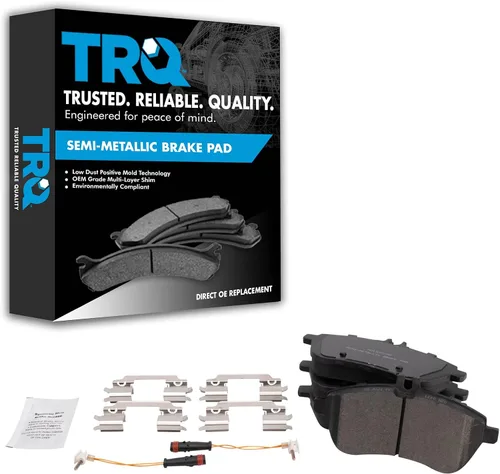Miniatura 112 de TRQ Pastillas de freno delanteras semi metálicas compatibles con Ford Expedition 2018-2021 F-150 2018-2020 Lincoln Navigator 2018-2022