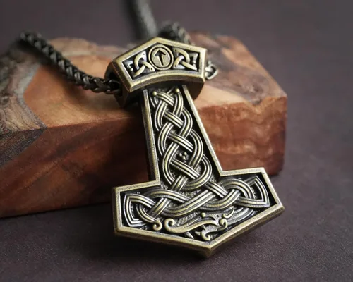 Miniatura 118 de Baldur Jewelry - Collar de martillo Thors Mjölnir - Colgante de martillo de Thor nórdico vikingo joyería vikingo - Collar Thor - Regalos Thor