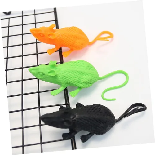 Miniatura 8 de 18Pcs Halloween Simulation Mouse Ornaments Soft Tricky Animal Props for Scary Pranks and Festival Decorations in Black Orange Green