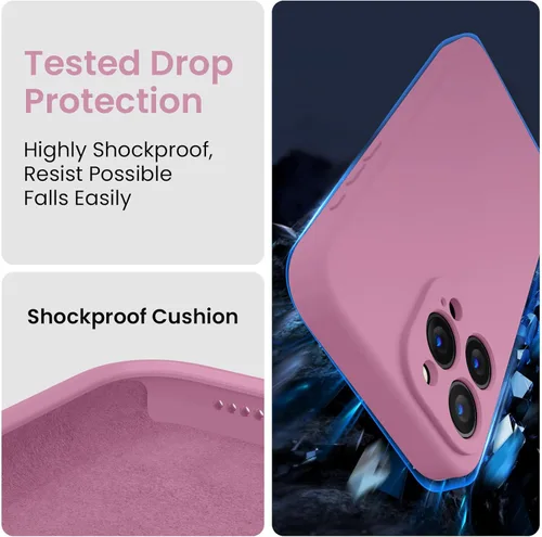 Miniatura 4 de FireNova Funda diseñada para iPhone 15 Pro Max, funda de silicona mejorada [protección de cámara], forro interior de microfibra antiarañazos, 6.7
