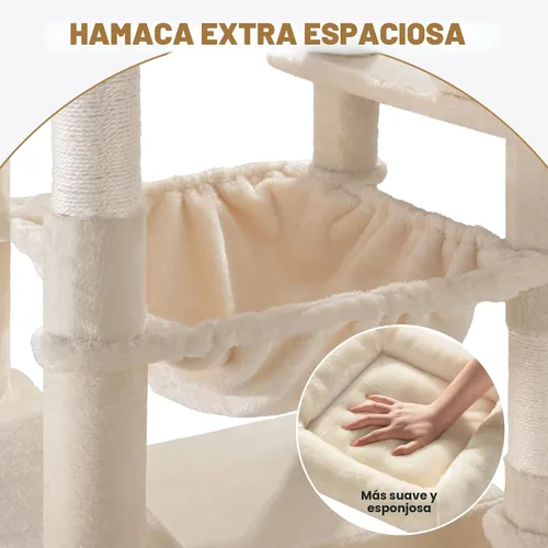 Miniatura 6 de SHA CERLIN Torre de árbol para gatos de varios niveles de 81 pulgadas de alto para gatitos de interior/muebles de condominio para gatos más grandes