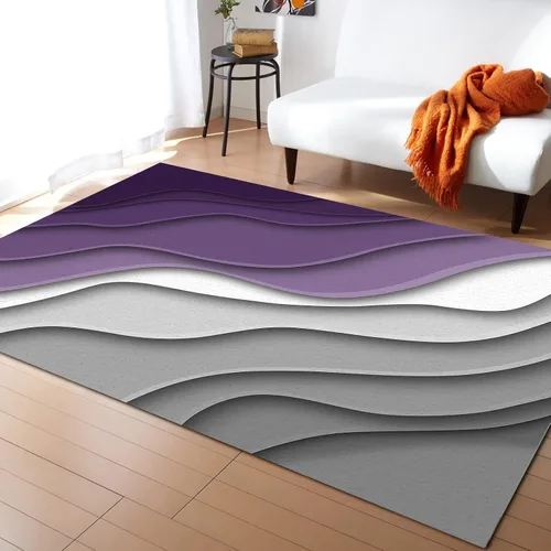 Miniatura 2 de Alfombra geométrica moderna de 2 x 3 pies, alfombra duradera para sofá, sala de estar, dormitorio, entrada, no desprende pelusa, alfombra de juego