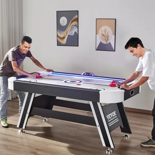 Miniatura 8 de VEVOR Mesas de hockey de aire de 72 y 89 pulgadas con marcador LED, mesa de juegos 3 en 1 de 88 pulgadas (hockey, billar, ping pong), incluye