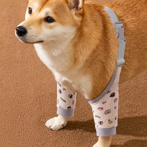 Miniatura 8 de ROZKITCH Manga de pierna para cirugía de perro para piernas delanteras, evita lamer heridas, codo y rodilla, manga de pierna de perro para dejar