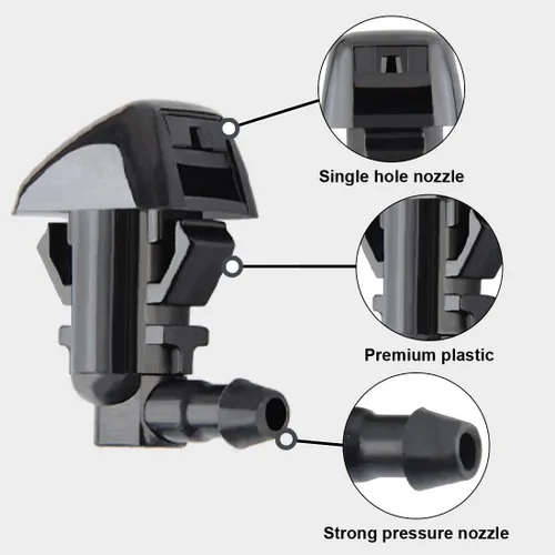 Miniatura 3 de Kit de boquillas de limpiaparabrisas compatible con manguera de chorro y líquido para lavadora F550 F450 F350 F250 con conector que reemplaza al OEM