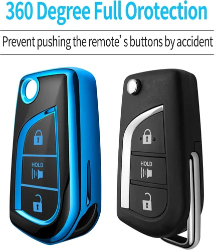 Miniatura 4 de Tukellen - Funda para llavero Toyota, carcasa de TPU suave especial compatible con RAV4 LE 2019-2025, Corolla SE/LE, Camry SE/LE 2018-2024, llavero