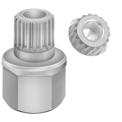 Miniatura 14 de Llave de tuerca de bloqueo de rueda de 11/15PT compatible con BMW, enchufe de tuerca de bloqueo de rueda AdaPTer, herramienta de extracción
