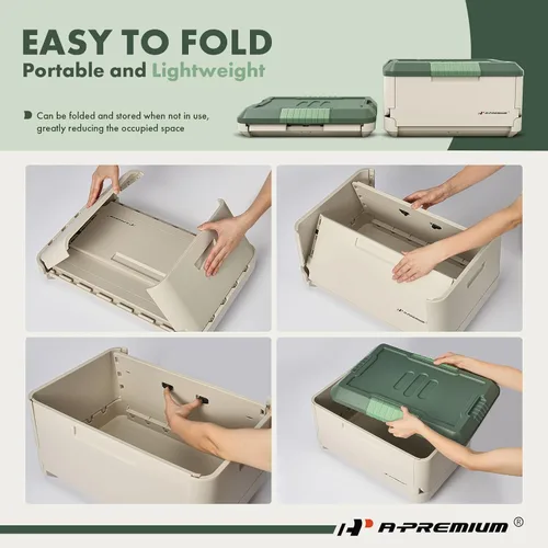 Miniatura 3 de A-Premium Organizador de cajuela plegable multifuncional y caja de almacenamiento, caja de almacenamiento portátil para automóvil con bolsa