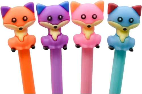 Miniatura 2 de 12 Uds Kawaii Fox Bolígrafos Novedad Animal Gel Pen Foxes Pen 0.020 in Tinta Negra Para La Escuela Casa Oficina Papelería Tienda