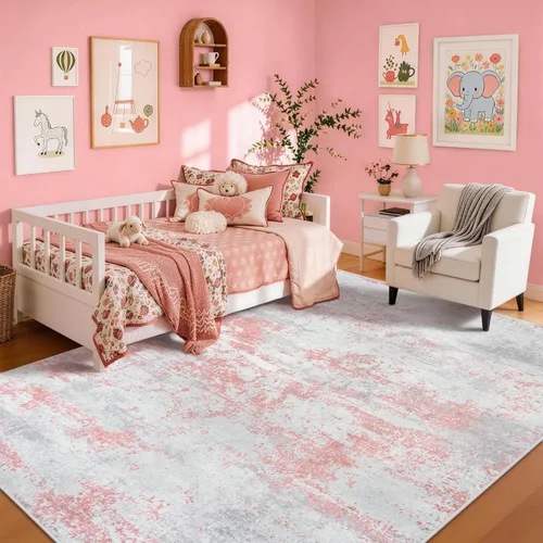 Miniatura 97 de 5x7 Area Rugs for Living Room Rug Washable: Abstract Rug for Dining Room Bedroom Carpet Non Slip 5 by 7 Indoor Modern Nursery Home Office Beige