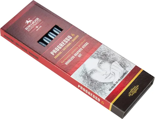 Miniatura 2 de KOH-I-NOOR Progresso Woodless Graphite Pencil Set (Set of 6)