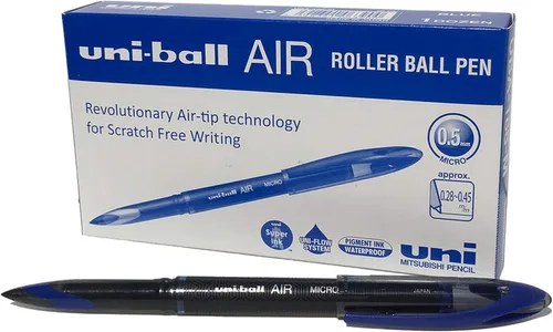 Miniatura 10 de uni-ball UB-188-M Micro Air Rollerball Plumas. Punta premium de 0.020 in para escritura a mano súper suave. Escribe como una pluma estilográfica.