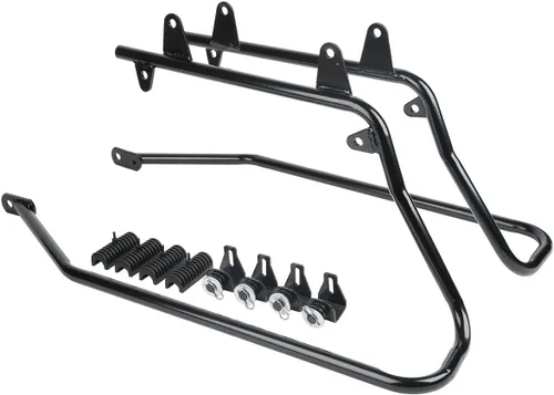 TCT-MOTORPARTS Soportes de conversión para bolsas de sillín Guardaapoyo Compatible con Harley Heritage Springer Softail Fatboy FLSTF FLSTS 1984-2017