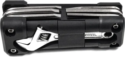 Juego de herramientas multiusos para bicicleta, juego de herramientas de bicicleta con llave hexagonal incluida para carretera, exteriores y Negro