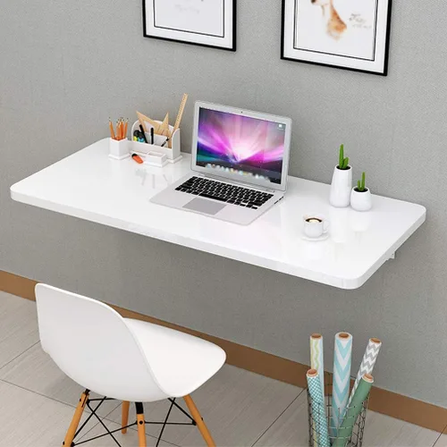 Miniatura 9 de Mesa plegable montada en la pared, ahorro de espacio, pintura de piano para cocina, mesas de bar, escritorio flotante de escritura para computadora