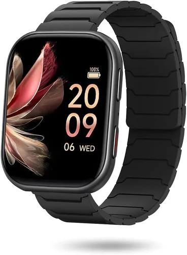 Miniatura 8 de Compatible con FITVII Smart Watch, 0.787 in, 0.866 in, correa magnética compatible con FITVII HM57, correa magnética deportiva de silicona fuerte