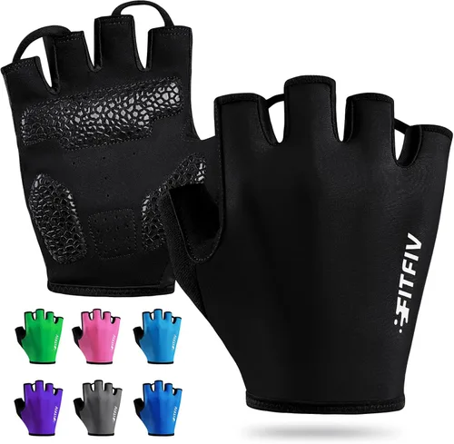 Guantes de ciclismo para hombres y mujeres, guantes de ciclismo de medio dedo, guantes de bicicleta, guantes de entrenamiento adecuados para