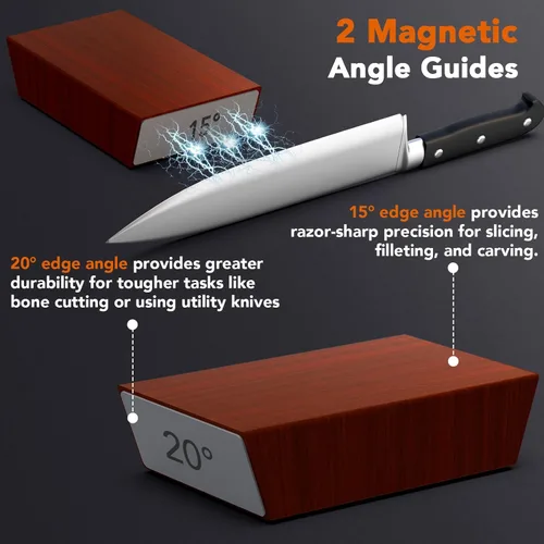 Miniatura 3 de Afilador de cuchillos rodantes para bordes afilados, kit de herramientas de afilado de cuchillos de cocina fácil para acero de cualquier dureza