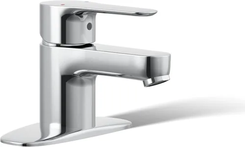 KOHLER 16027-4-CP - Grifo para lavabo de baño con una sola manija, cromo pulido, tamaño único