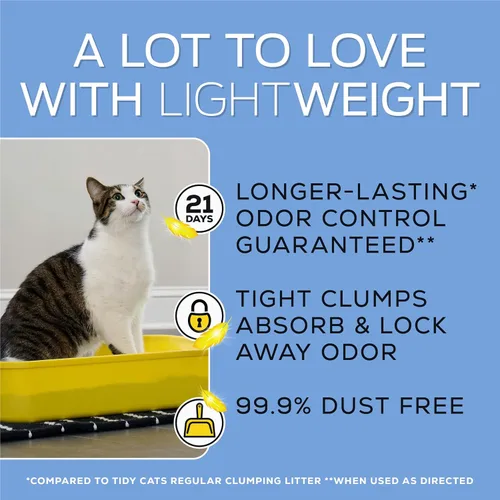 Miniatura 6 de Purina Tidy Cats - Arena para gatos ligera con Glade Clear Springs, aglutinante, bajo polvo, perfumada, caja de 17 libras